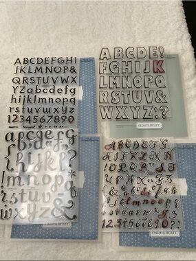 Close To My Heart Black Alphabet & Number Clear Stamps Set